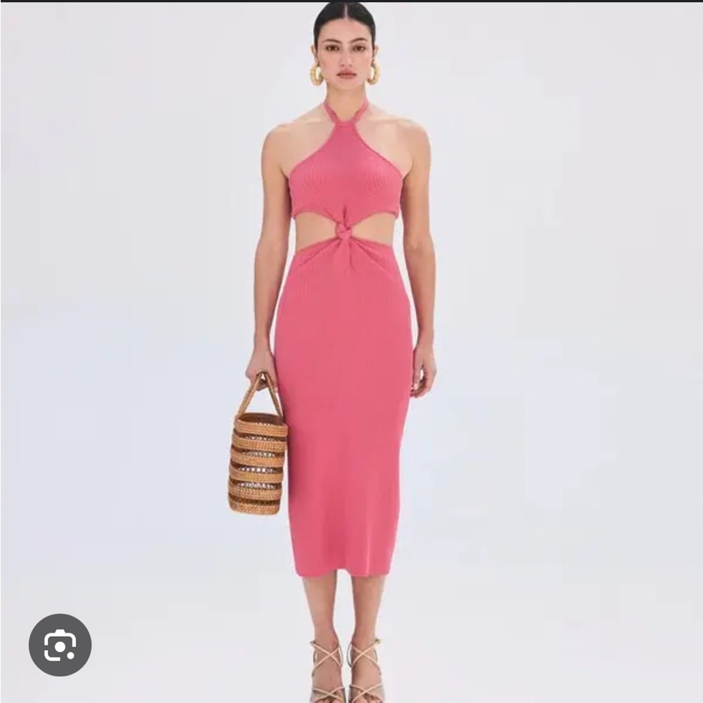 Cult Gaia Cameron Knit Dress in Blossom Pink XS